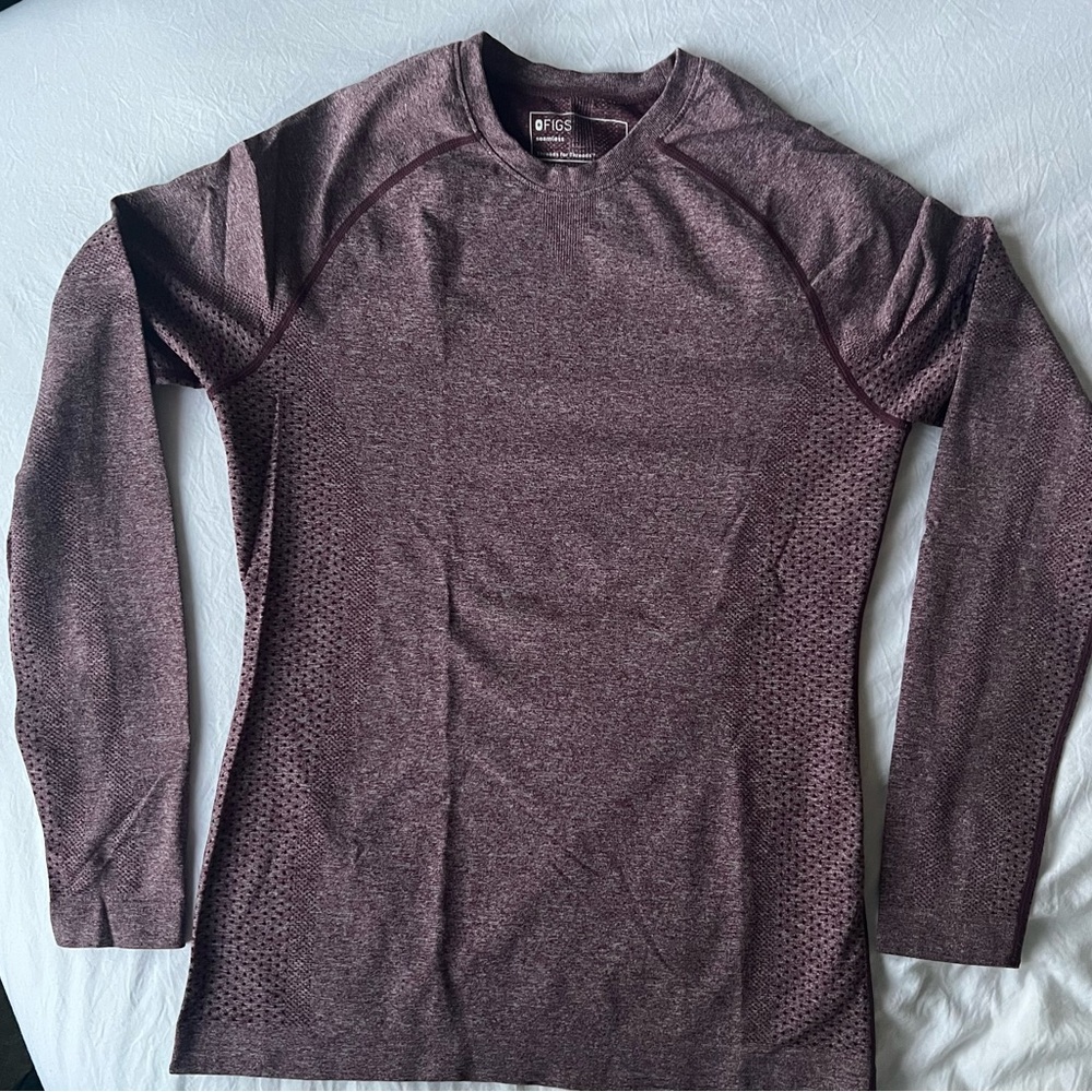 FIGS Salta Seamless Longsleeve Underscrub- Mauve- Medium